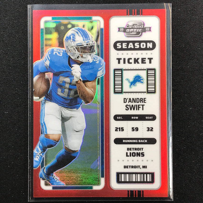 2022 Contenders Optic Dandre Swift Season Ticket Red 74/175