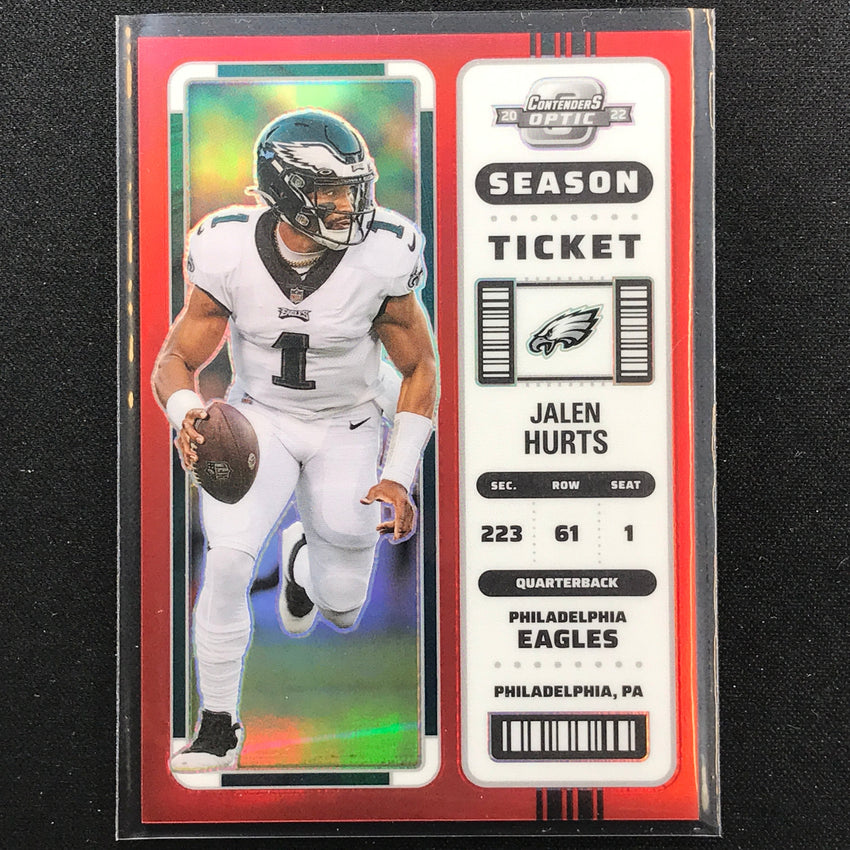 2022 Contenders Optic JALEN HURTS Season Ticket Red 152/175 Cherry