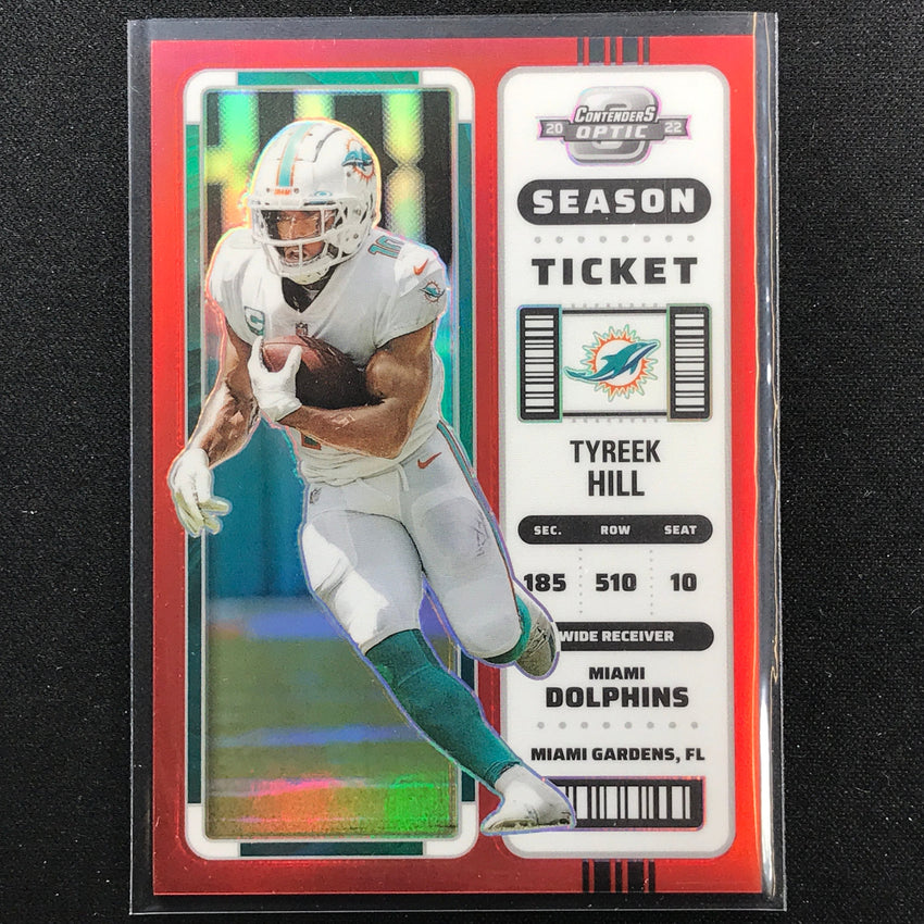 2022 Contenders Optic Tyreek Hill Season Ticket Red 139/175