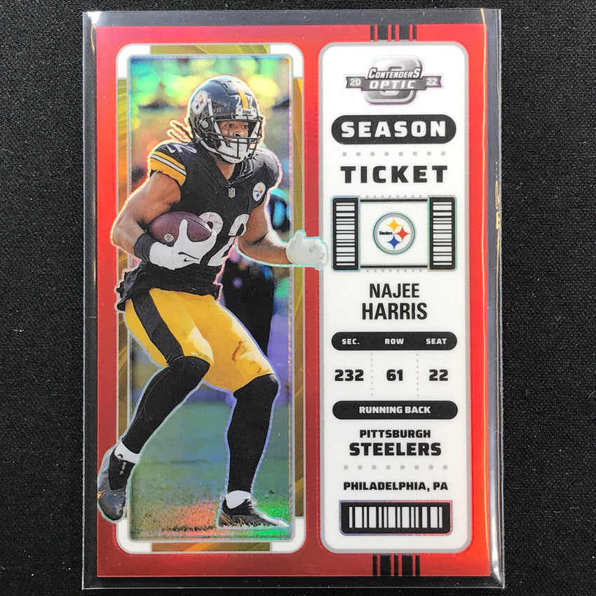 2022 Contenders Optic Najee Harris Season Ticket Red 85/175