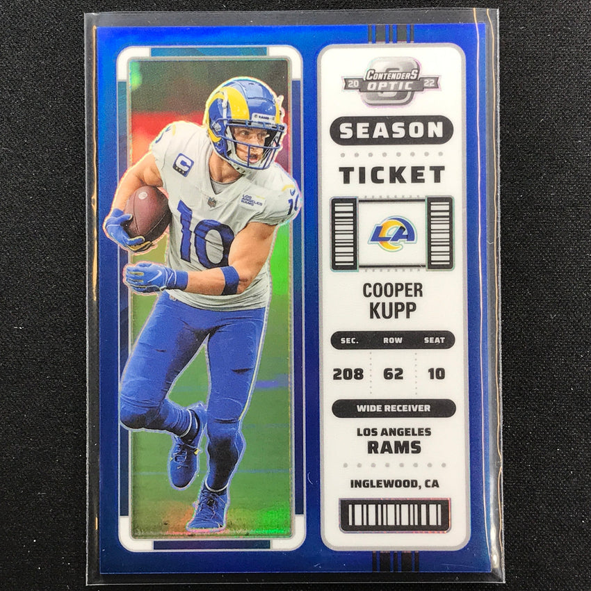 2022 Contenders Optic Cooper Kupp Season Ticket Blue 50/99
