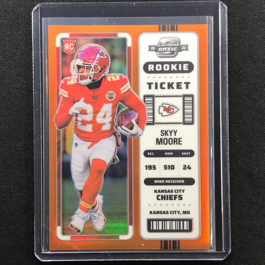 2022 Contenders Optic Skyy Moore Rookie Ticket Orange 49/50