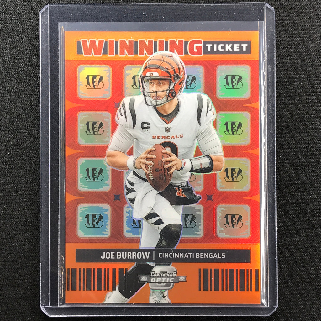 2022 Contenders Optic JOE BURROW Winning Ticket Orange 41/50 Cherry
