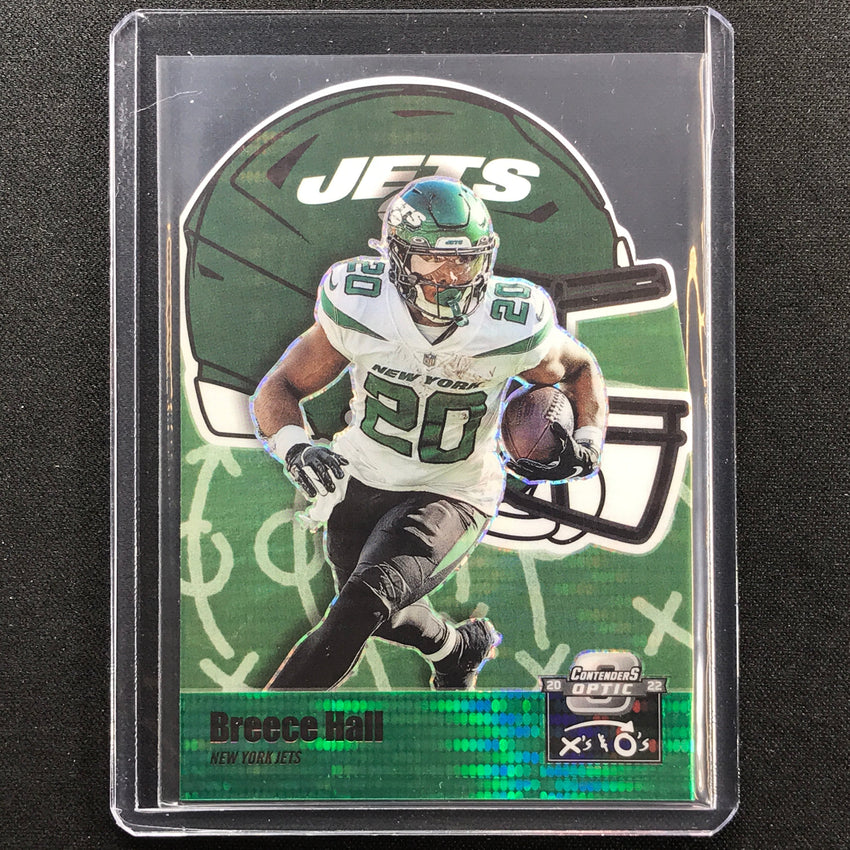 2022 Contenders Optic Breece Hall Xs And Os Die-cut Rookie Green Pulsar 22/30