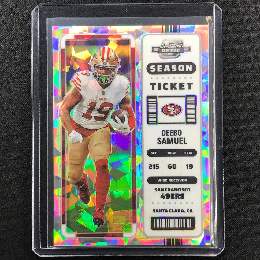 2022 Contenders Optic Deebo Samuel Season Ticket Cracked Ice 18/22