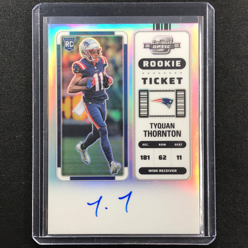 2022 Contenders Optic Tyquan Thornton Rookie Ticket Rps Auto Silver Prizm No 138