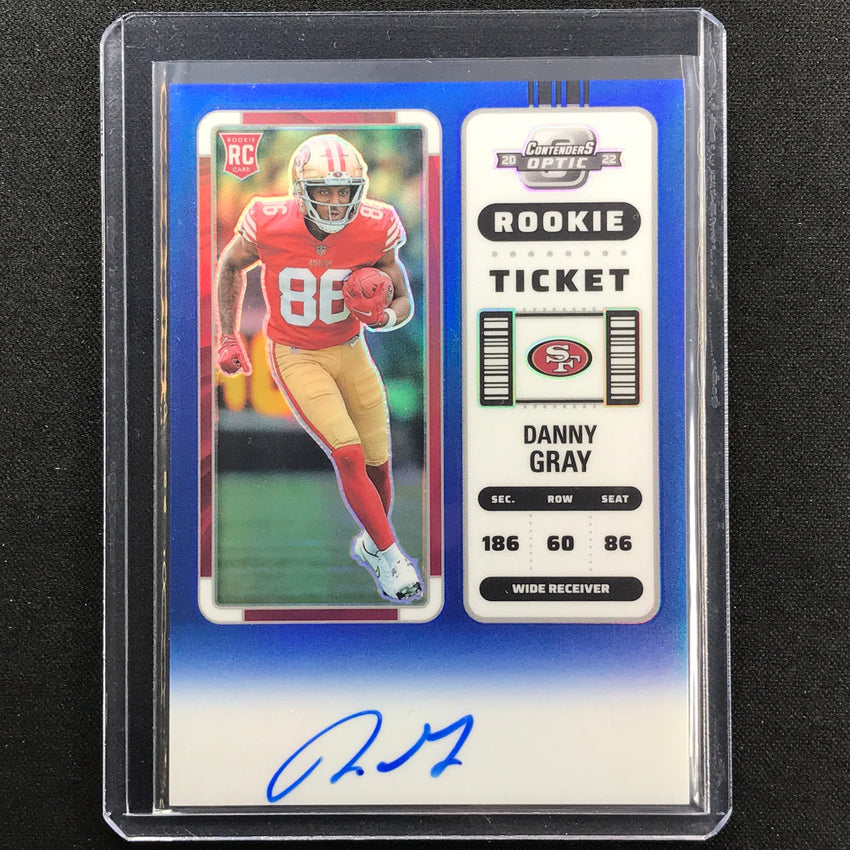 2022 Contenders Optic Danny Gray Rookie Ticket Rps Auto Blue 37/75