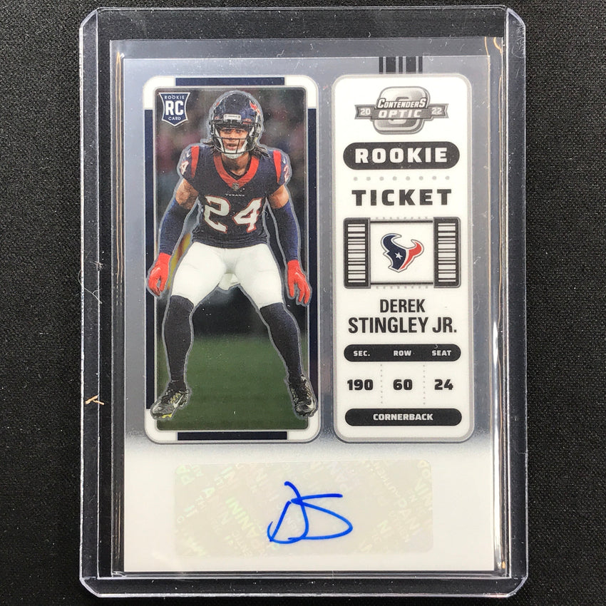 2022 Contenders Optic Derek Stingley Jr. Rookie Ticket Auto Base No 160