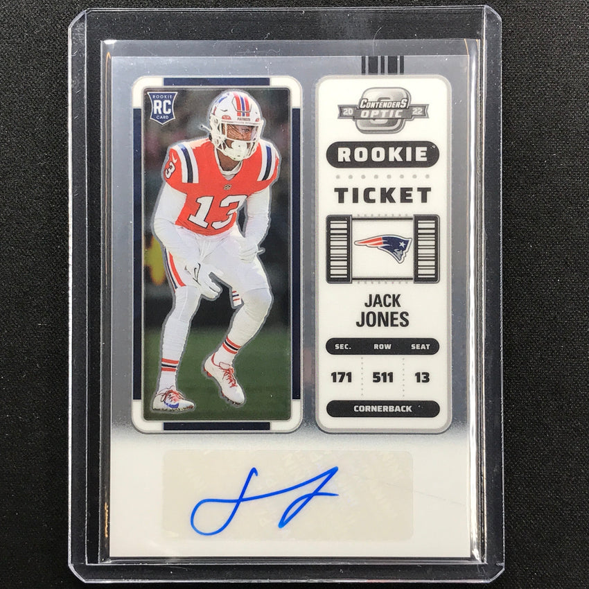 2022 Contenders Optic Jack Jones Rookie Ticket Auto Base No 169