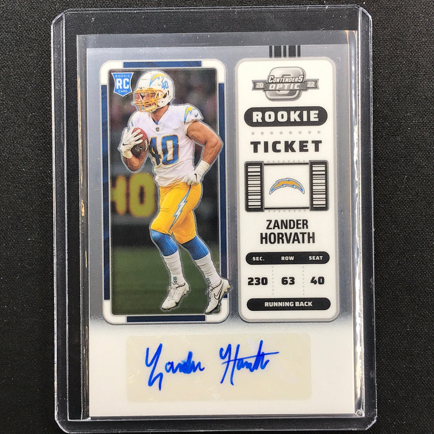 2022 Contenders Optic ZANDER HORVATH Rookie Ticket Auto Base #206