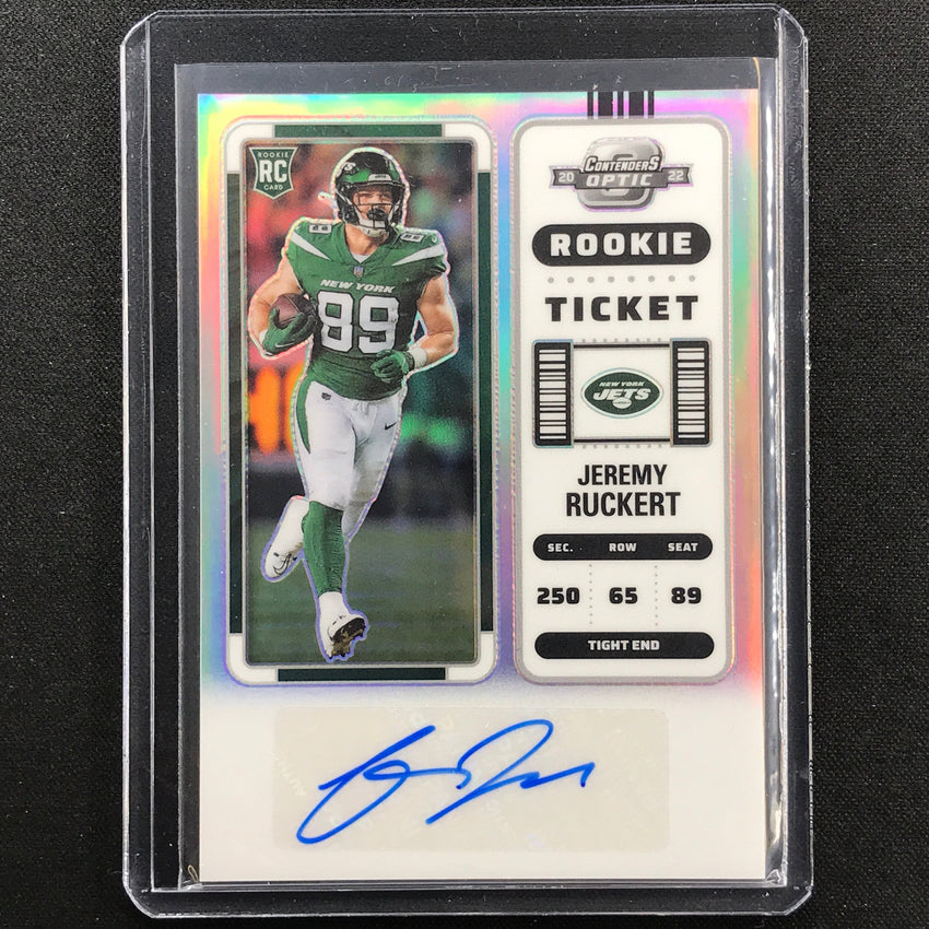 2022 Contenders Optic Jeremy Ruckert Rookie Ticket Auto Silver Prizm No 173