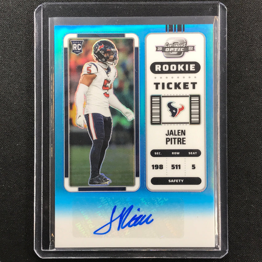 2022 Contenders Optic Jalen Pitre Rookie Ticket Auto Teal 40/99