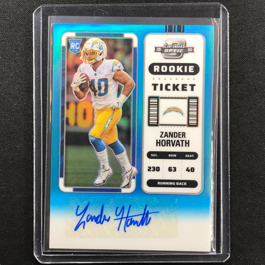 2022 Contenders Optic Zander Horvath Rookie Ticket Auto Teal 1/99