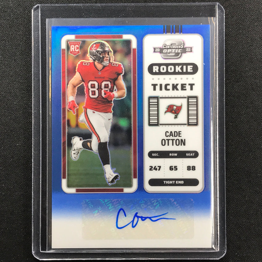 2022 Contenders Optic Cade Otton Rookie Ticket Auto Blue 13/75