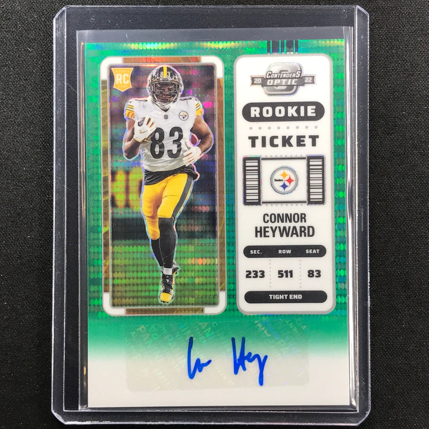 2022 Contenders Optic Connor Heyward Rookie Ticket Auto Green Pulsar 2/30