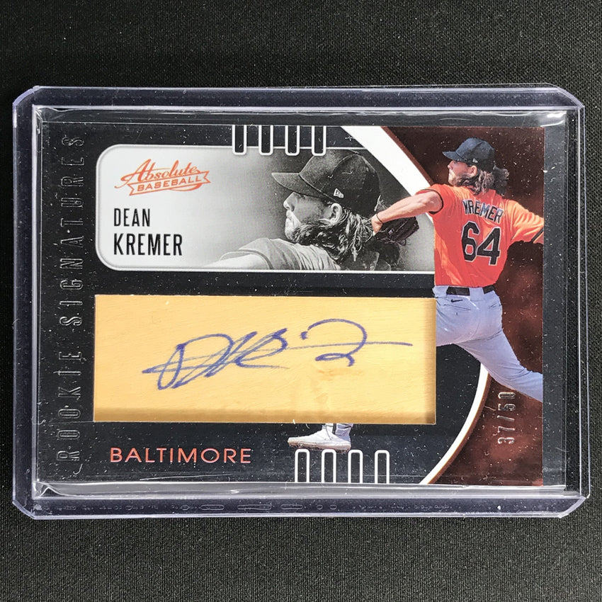 2021 Absolute Dean Kremer Rookie Wood Signatures Auto 37/50