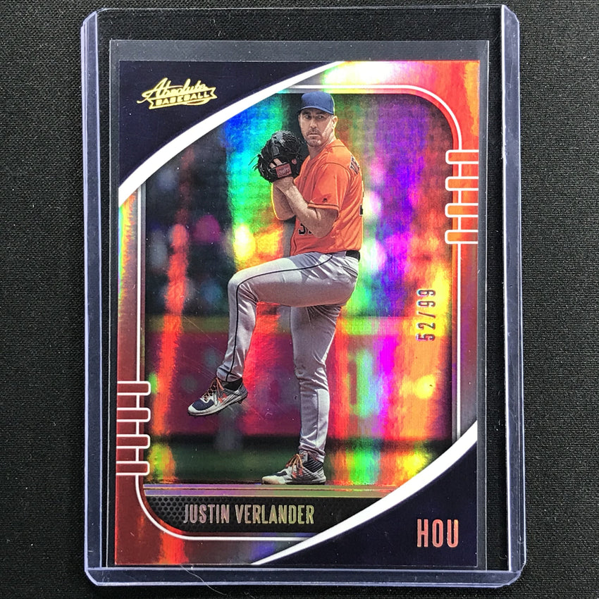 2021 Absolute Justin Verlander Base Spectrum Red 52/99