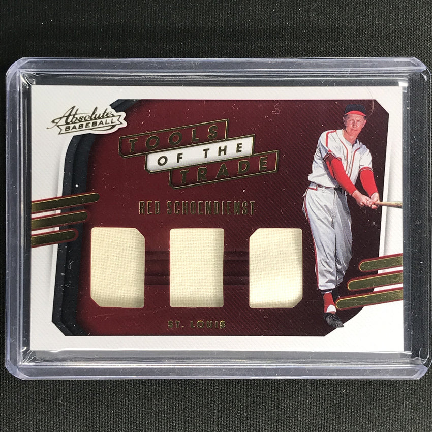 2021 Absolute Red Schoendienst Tools Of The Trade 3 Swatch Triple Jersey No Rs A