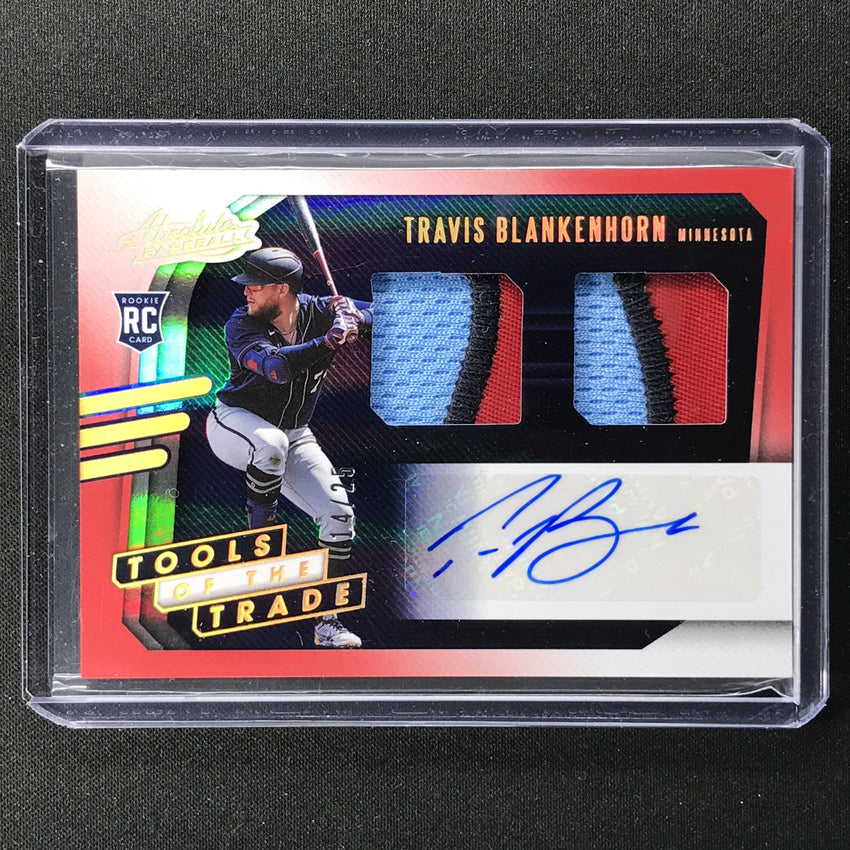 2021 Absolute Travis Blankenhorn Tools Of The Trade Rookie Dual Patch Auto Red 14/25