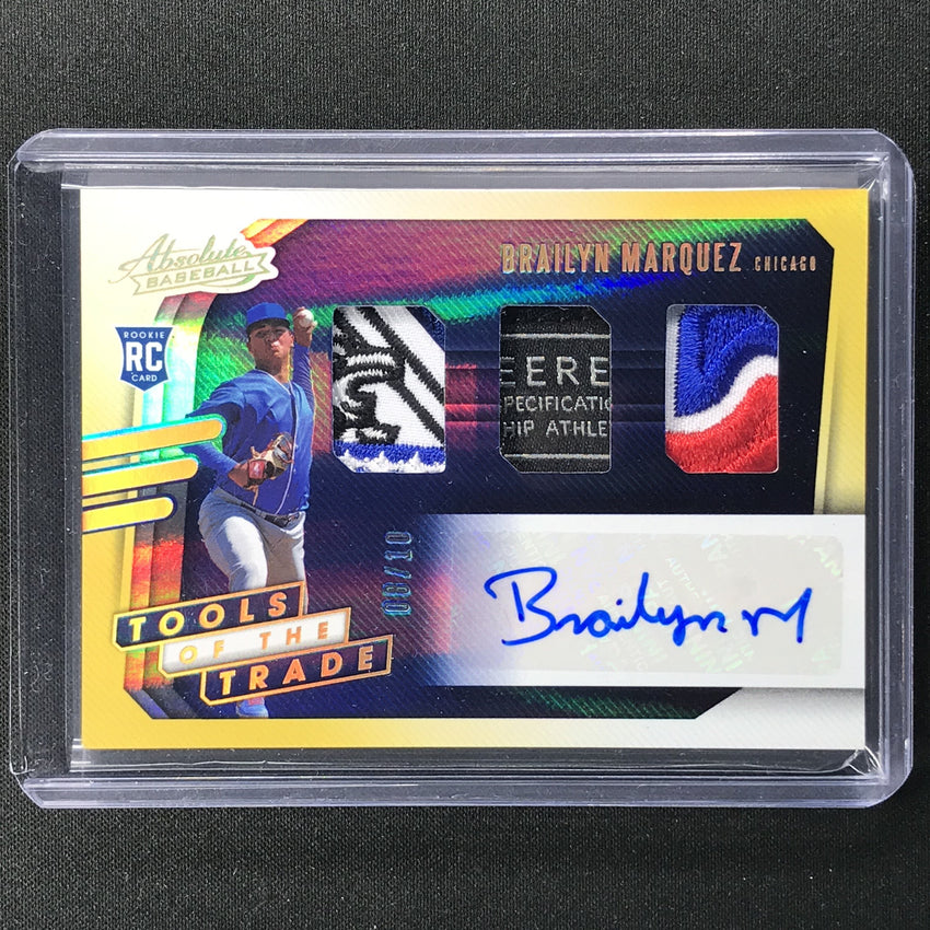2021 Absolute Brailyn Marquez Tools Of The Trade Rookie Patch Auto Gold 8/10