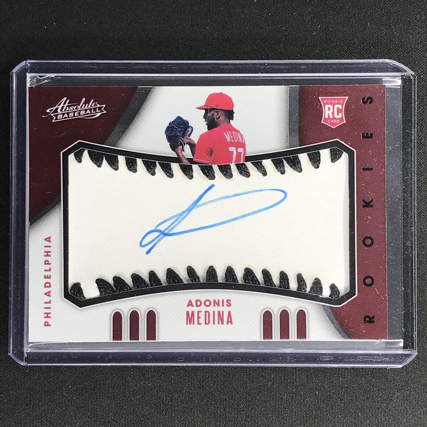 2021 Absolute Adonis Medina Rookie Baseball Material Signatures Auto Black 1/60