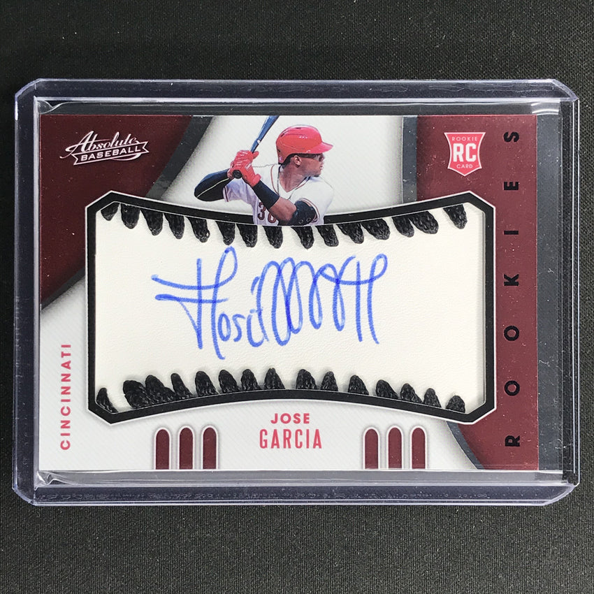 2021 Absolute Jose Garcia Rookie Baseball Material Signatures Auto Black 6/60