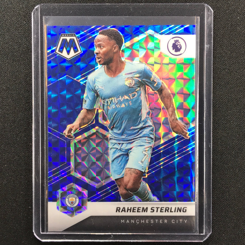 2021-22 Mosaic Epl Raheem Sterling Blue 23/99