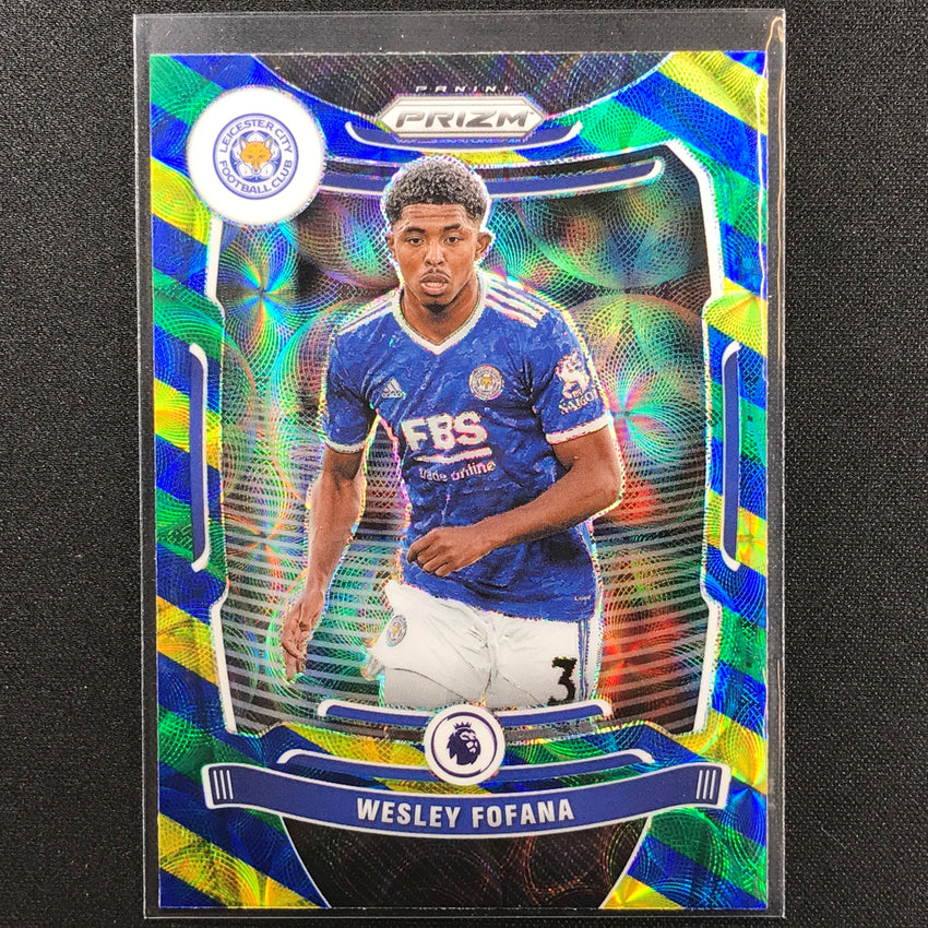 2021-22 Prizm EPL WESLEY FOFANA Choice Blue Yellow Green Scope #17