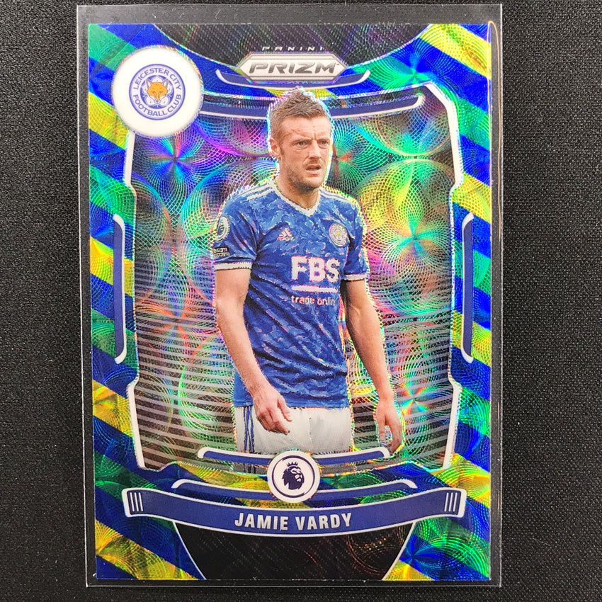 2021-22 Prizm EPL JAMIE VARDY Choice Blue Yellow Green Scope #28