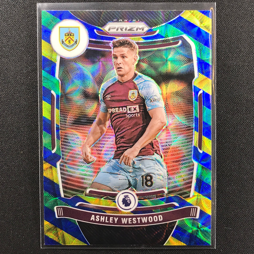 2021-22 Prizm EPL ASHLEY WESTWOOD Choice Blue Yellow Green Scope #70