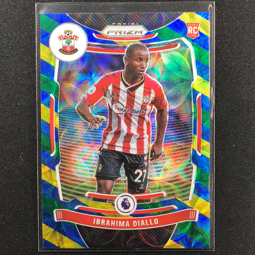 2021-22 Prizm EPL IBRAHIMA DIALLO Rookie Choice Blue Yellow Green Scope #114