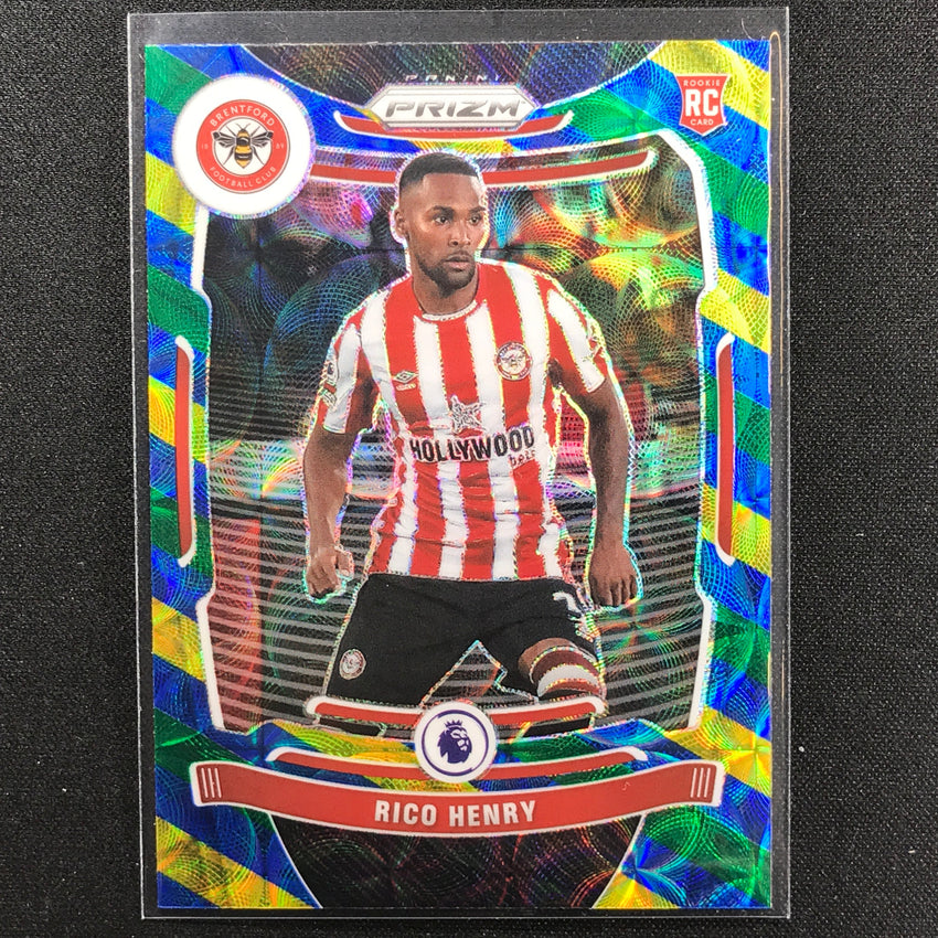 2021-22 Prizm EPL RICO HENRY Rookie Choice Blue Yellow Green Scope #138