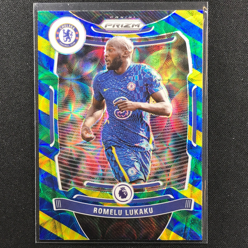 2021-22 Prizm Epl Romelu Lukaku Choice Blue Yellow Green Scope No 254