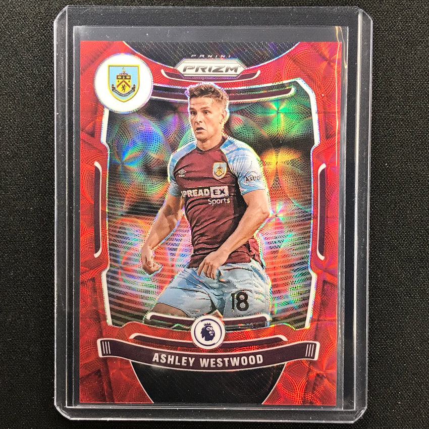 2021-22 Prizm Epl Ashley Westwood Choice Red Scope 9/29