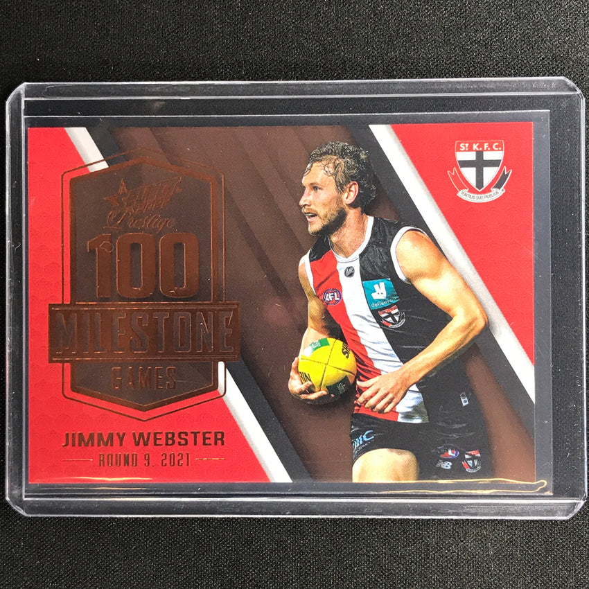 2022 Footy Stars Prestige Jimmy Webster Afl Milestone Games 187/195