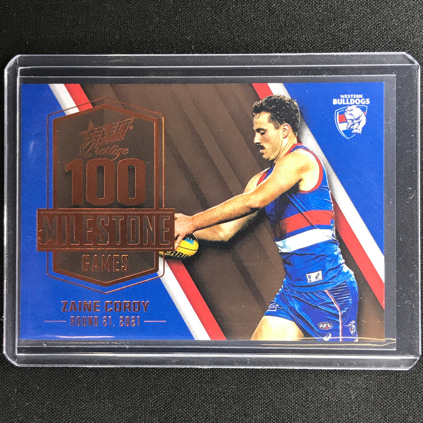 2022 Footy Stars Prestige Zaine Cordy Afl Milestone Games 74/195