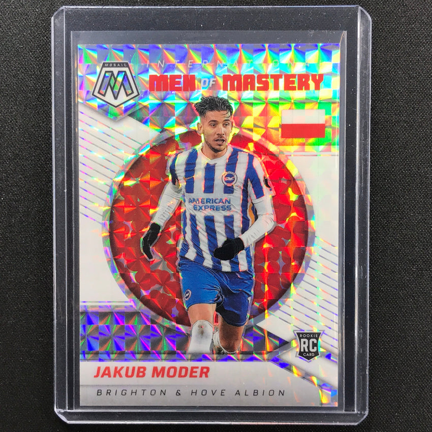 2021-22 Mosaic Epl Jakub Moder Rookie Men Of Mastery White 6/25