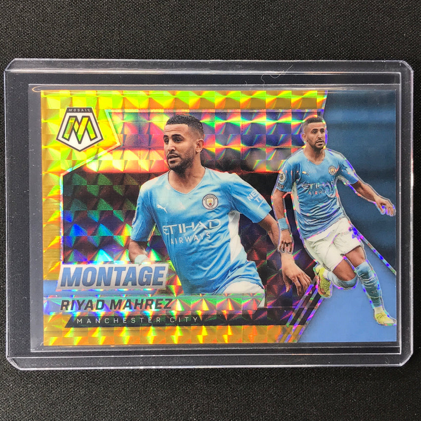2021-22 Mosaic Epl Riyad Mahrez Montage Gold 1/10