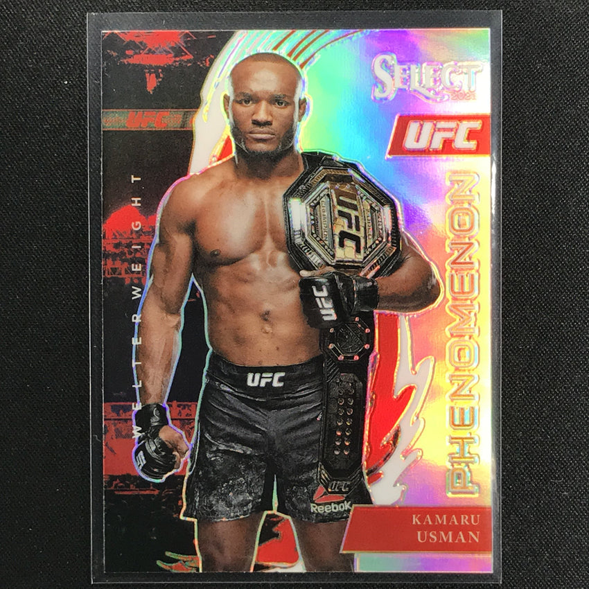 2021 Select Kamaru Usman Phenomenon Silver Prizm No 11