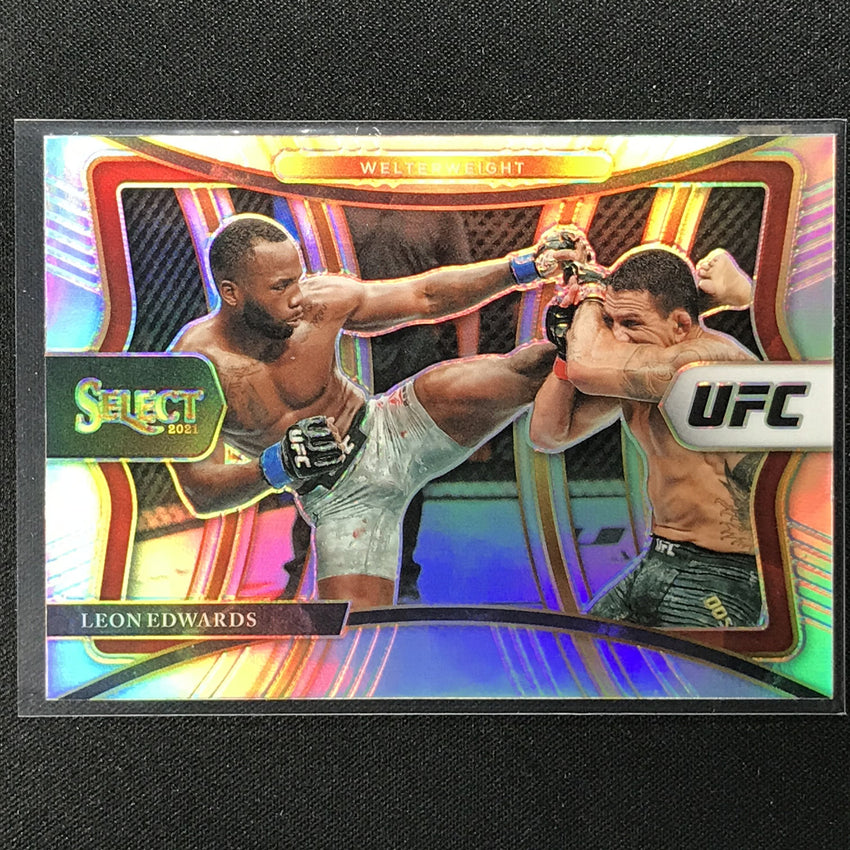 2021 Select Leon Edwards Premier Level Silver Prizm No 164