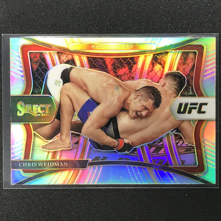 2021 Select Chris Weidman Premier Level Silver Prizm No 176
