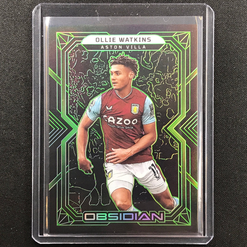 2022-23 Obsidian Ollie Watkins Base Electric Etch Green 1/5