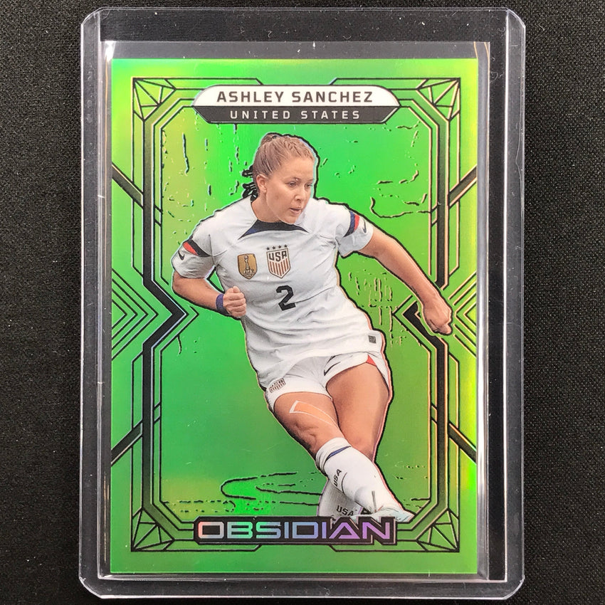 2022-23 Obsidian Ashley Sanchez Base Electric Etch Neon Green Flood 1/3