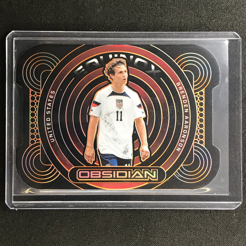 2022-23 Obsidian Brenden Aaronson Equinox Die-cut Electric Etch Orange 26/65