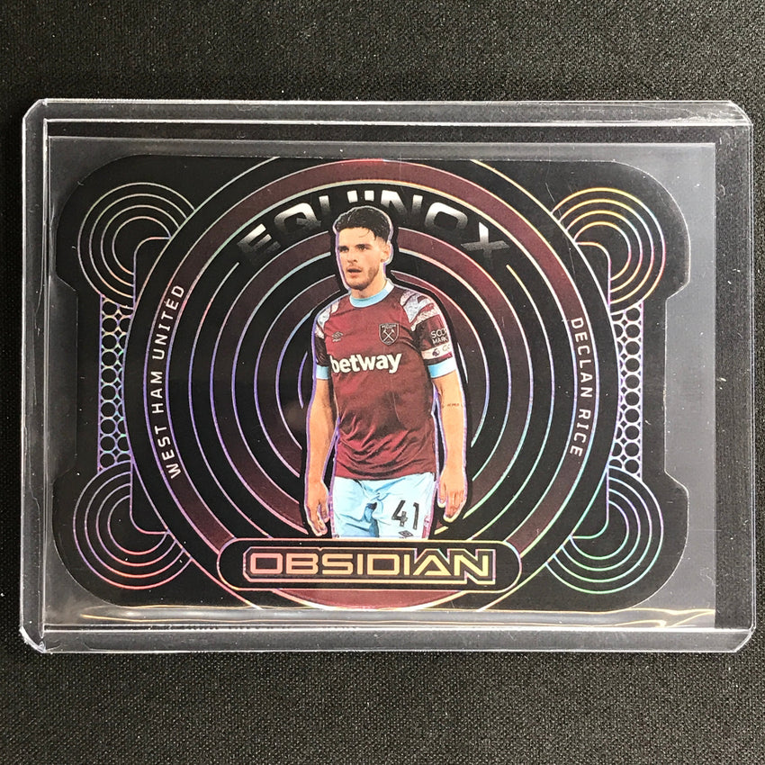 2022-23 Obsidian Declan Rice Equinox Die-cut Electric Etch Purple 2/30