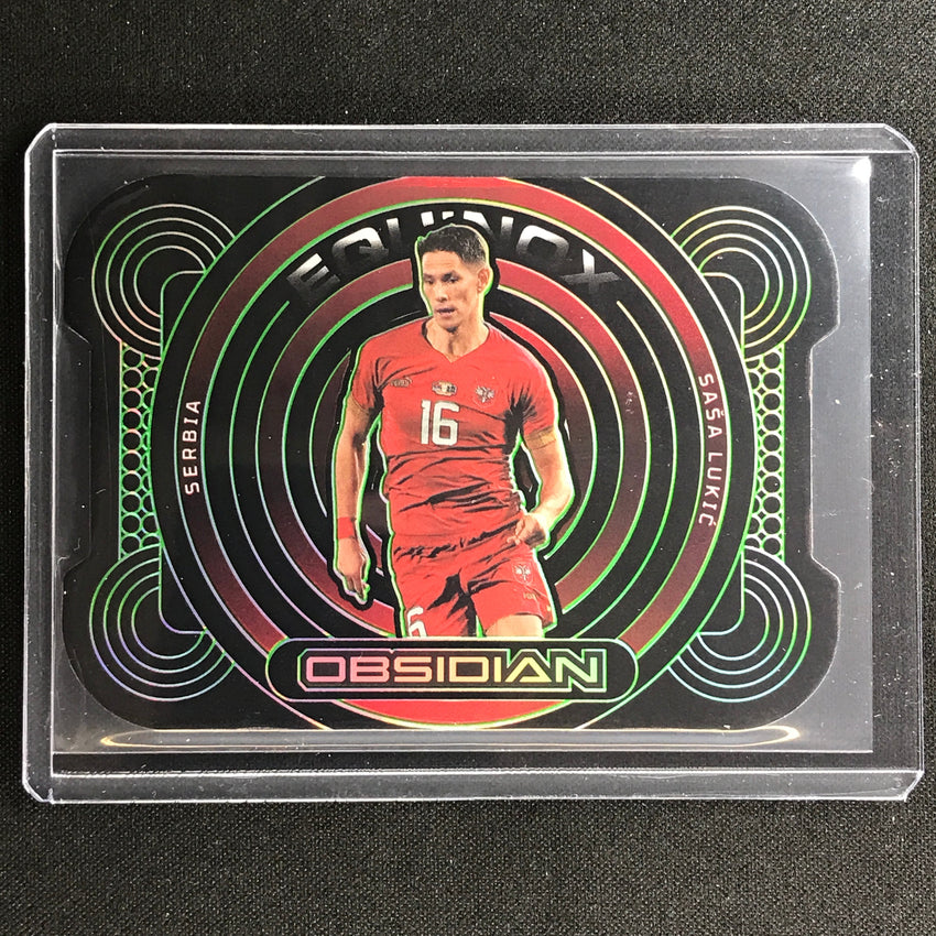 2022-23 Obsidian Sasa Lukic Equinox Die-cut Electric Etch Green 4/5