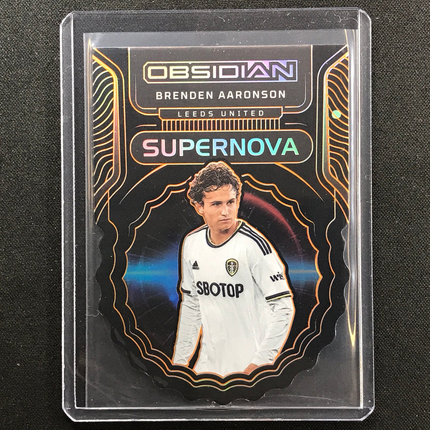 2022-23 Obsidian Brenden Aaronson Supernova Die-cut Electric Etch Orange 46/65