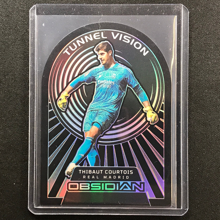 2022-23 Obsidian Thibaut Courtois Tunnel Vision Die-cut Silver 94/115