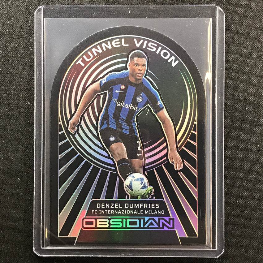 2022-23 Obsidian Denzel Dumfries Tunnel Vision Die-cut Silver 4/115