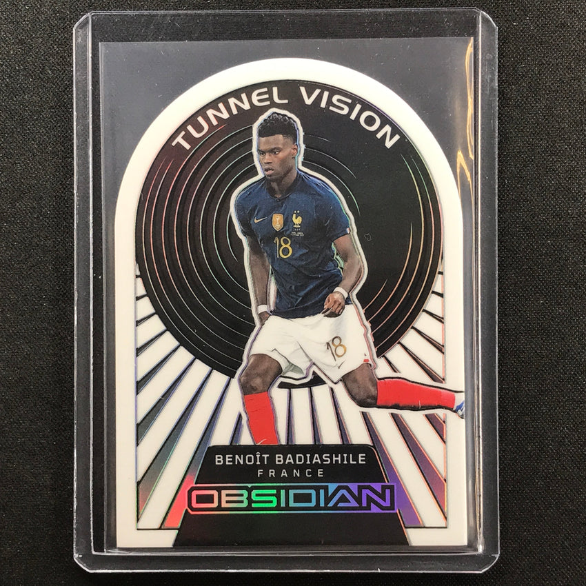 2022-23 Obsidian Benoit Badiashile Tunnel Vision Die-cut Electric Contra 3/9